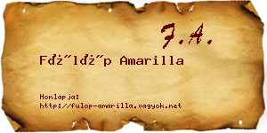 Fülöp Amarilla névjegykártya