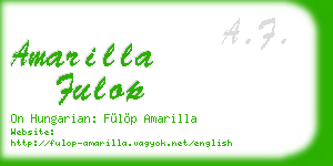 amarilla fulop business card