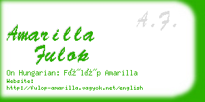 amarilla fulop business card